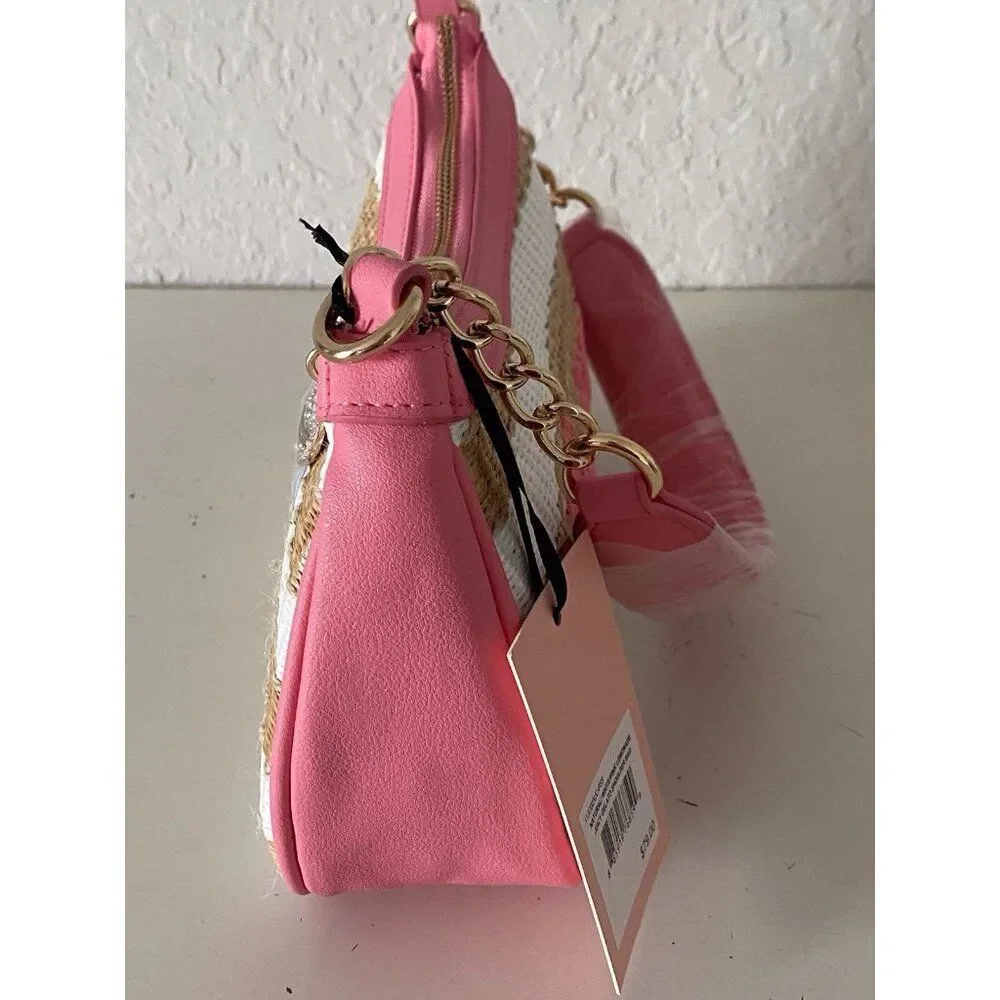Juicy Couture Juicy‎ Gelato Shoulder Bag Natural White Pink Lemonade NEW